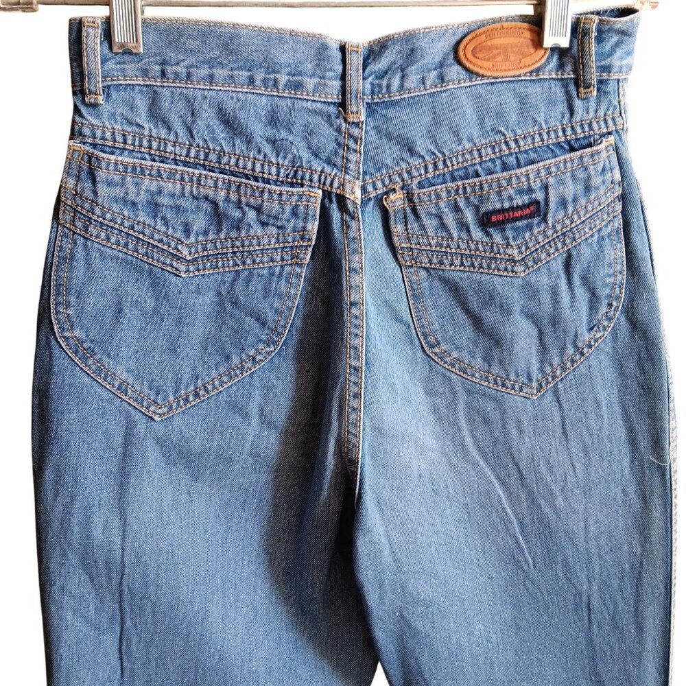 27x34 Britannia Tue Vintage 70's High-Waisted Disco Boho Denim Indigo Denim
